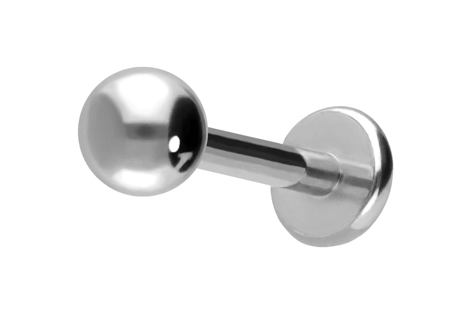 Titan Labret Piercing mit Innengewinde